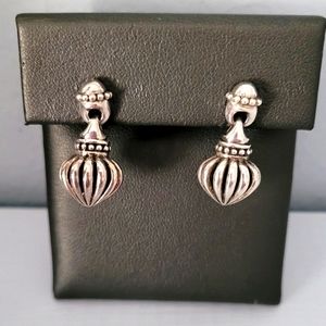 LAGOS Sterling Silver Caviar Cage Drop Earrings